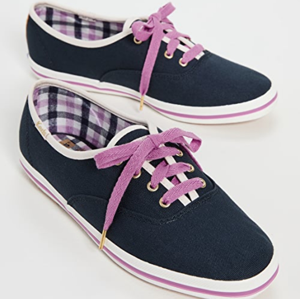 🌼 NWT Keds Kate Spade navy + purple sneakers